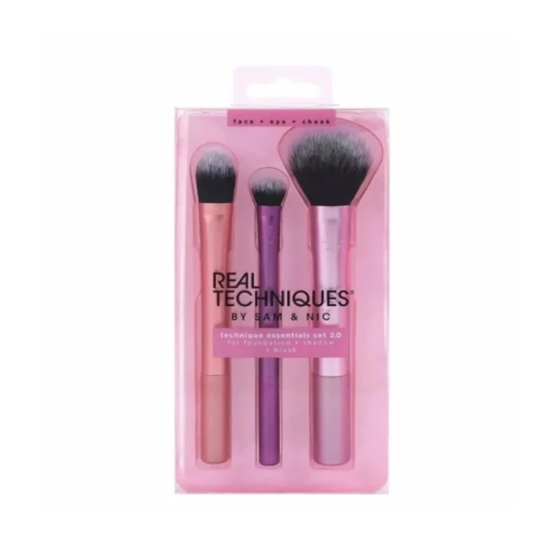 ست براش 3تیکه مدل Technique essentials ریل تکنیک REAL TECHNIQUES