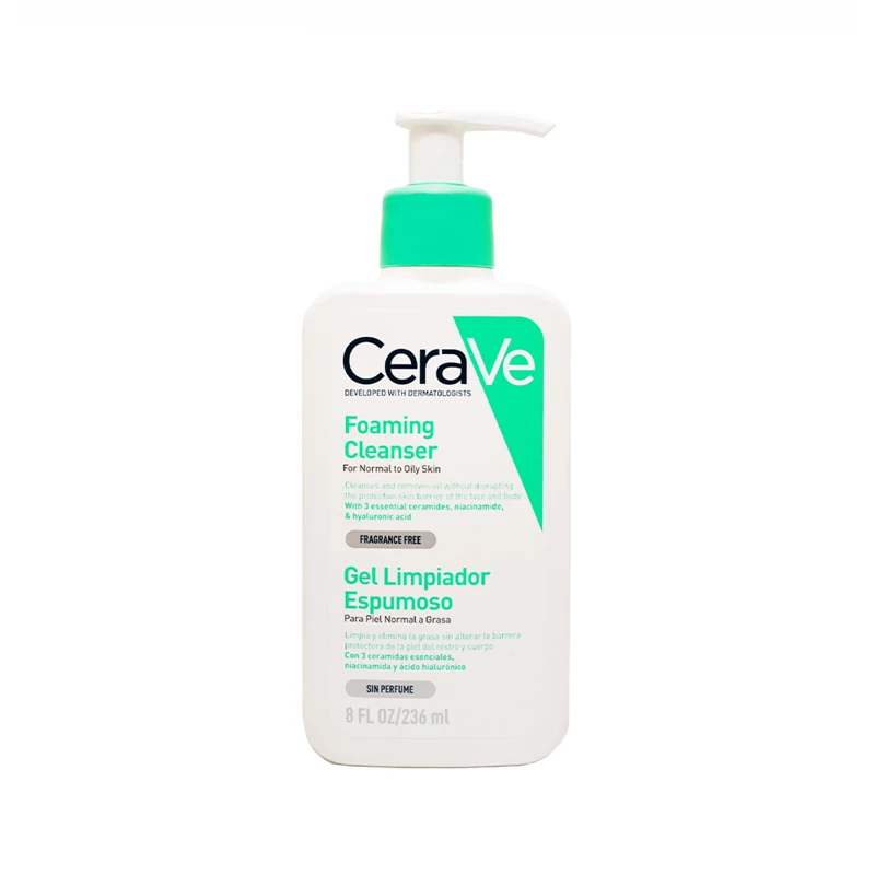 فوم شستشو صورت پوست نرمال تا چرب سراوی CeraVe فومینگ کلینزر Foaming Cleanser